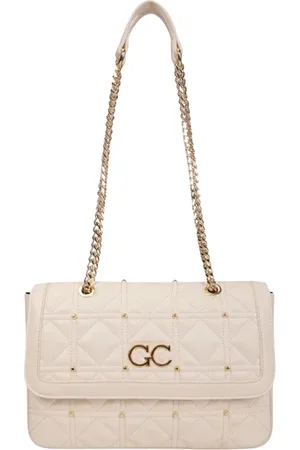 Gio Cellini Taske, Dame, , ONE SIZE, Uld, Quiltet Kæde Skuldertaske med Gyldent Logo