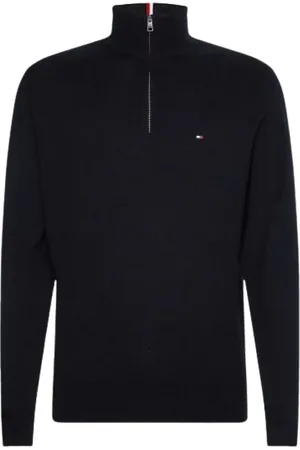 Tommy Hilfiger Sweathshirts & Hoodies, Herre, Sort, M, Bomuld, Demi Zip Sweater