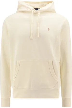 Ralph Lauren Sweathshirts & Hoodies, Herre, Hvid, M, Bomuld, Logo Broderet BomuldsHættetrøje