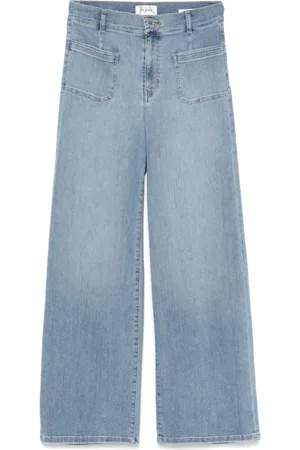 Frame Jeans, Dame, Blå, W27, Bomuld, Indigo Blå Vide Jeans