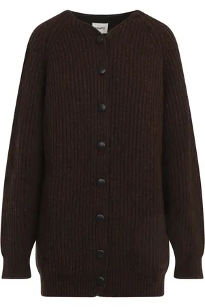 Khaite Strik, Dame, Brun, XS, Cashmere, Jina Cardigan