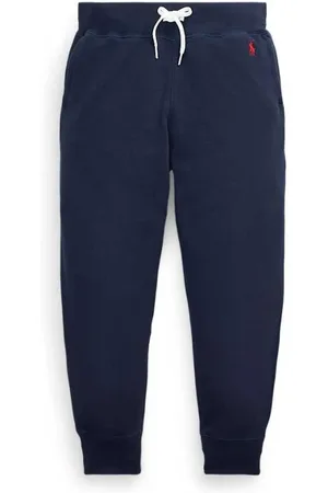 Ralph Lauren Bukser, Dame, Blå, XL, Bomuld, Afslappede sporty sweatpants med ponylogo