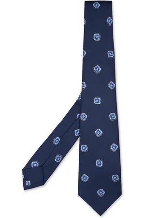 Kiton Tilbehør, Herre, Blå, ONE SIZE, Blå Silke Elegant Tørklæde
