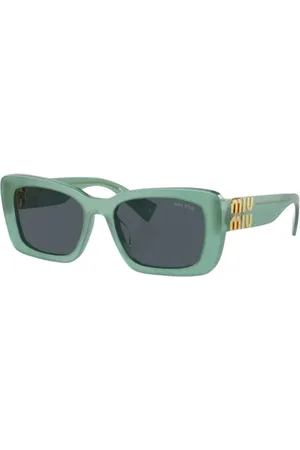 Miu Miu Tilbehør, Dame, Blå, 53 MM, Opal Anise Solbrillekollektion