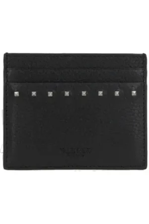 VALENTINO GARAVANI Tilbehør, Herre, Sort, ONE SIZE, Uld, Rockstud Kortholder