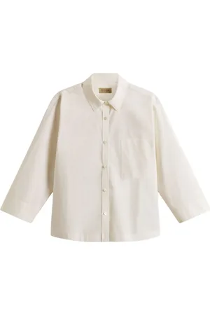 Woolrich Bluser & Skjorter, Dame, , L, Tyl, Button-Up Skjorte med Lange Ærmer