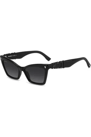 Dsquared2 Tilbehør, Dame, Sort, 55 MM, Ikoniske Solbriller Sort