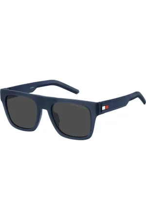 Tommy Hilfiger Tilbehør, Herre, Blå, 52 MM, Matte Blå/Grå Solbriller