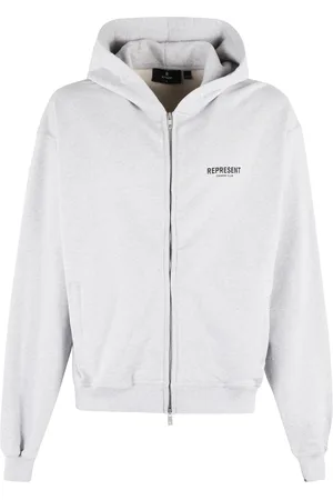 Represent Sweathshirts & Hoodies, Herre, Grå, S, Bomuld, Club Zip Hoodie Grå Langærmet