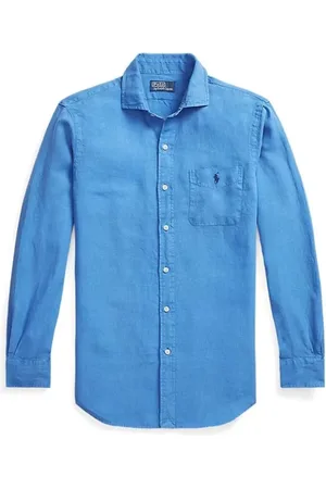 Ralph Lauren Skjorte, Herre, Blå, S, Afslappet Skjorte