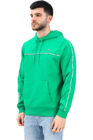 Lacoste Sweathshirts & Hoodies, Herre, Grøn, S, Uld, Grøn Hættetrøje Sweater Klassisk Stil