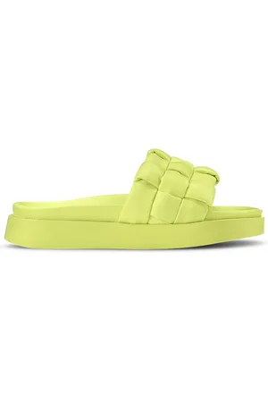INUIKII Sko, Dame, Grøn, 41 EU, Læder, Flet Lime Sandal