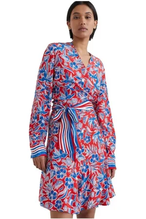 Tommy Hilfiger Kjole, Dame, Flerfarvet, M, Island Scarf Wrap Dress