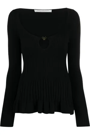 Serafini Strik, Dame, Sort, M, Polyester, Sort Strik Top