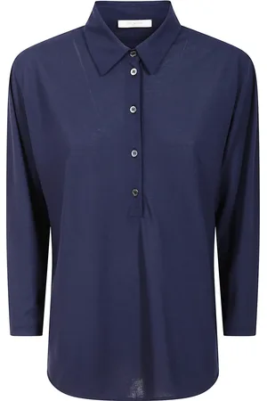 ZANONE Top, Dame, Blå, S, Bomuld, Indigo Polo Shirt