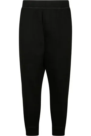 Dsquared2 Bukser, Herre, Sort, M, Uld, Sorte Joggingbukser med Logo Print