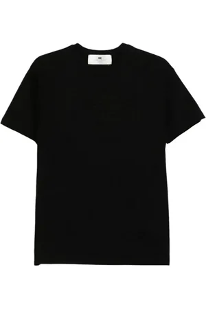 Elisabetta Franchi Top, Dame, Sort, XS, Sort Logo Præget Sweater