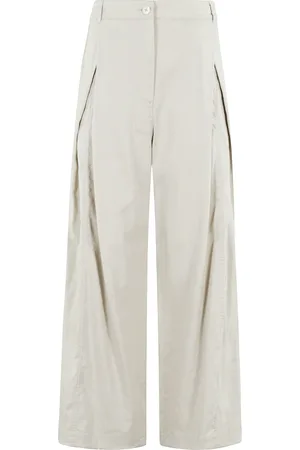 Low Classic Bukser, Dame, , M, Linned, Højtaljet Linned Tuck Bukser