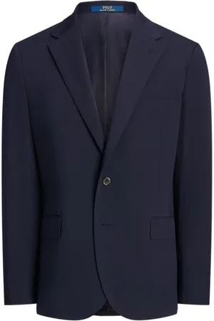 Ralph Lauren Jakke, Herre, Blå, L, Uld, Stilfuld Jakke til Mænd