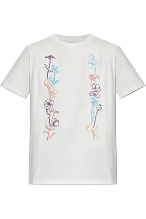 Paul Smith Top, Dame, Hvid, XS, Bomuld, T-shirt med broderi