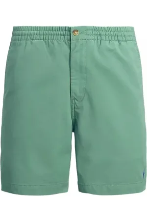 Ralph Lauren Shorts, Herre, Blå, L, Bomuld, Grønne Shorts med Lommer og Logo