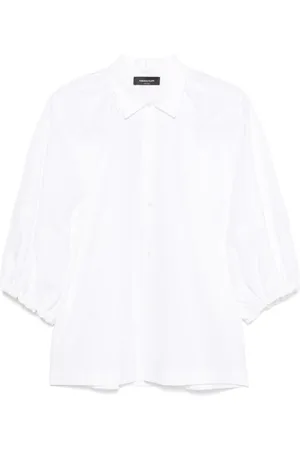 Fabiana Filippi Bluser & Skjorter, Dame, Hvid, XS, Hvid Poplin Skjorte