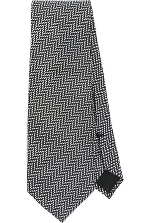 Tom Ford Tilbehør, Herre, Sort, ONE SIZE, Silke Geometrisk Slips