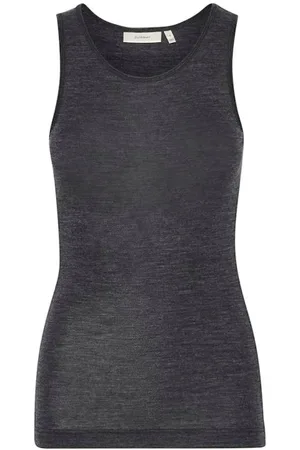 INWEAR Top, Dame, Grå, 2XS, Uld, Granit Melange Uld Tanktop