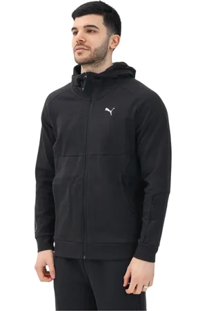 PUMA Sweathshirts & Hoodies, Herre, Sort, 2XL, Bomuld, Sort Zip Tech Hættetrøje Sweater