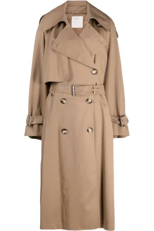 Sportmax Frakke, Dame, Brun, M, Vandtæt Sand Stil Model 001