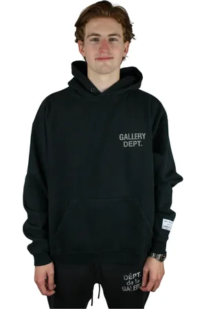 GALLERY DEPT. Sweathshirts & Hoodies, Herre, Sort, L, Bomuld, Fransk Logo Hættetrøje Vintage Sort