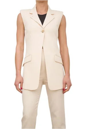 Patrizia Pepe Jakke, Dame, , S, Polyester, Ivory Vest