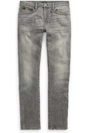 Ralph Lauren Jeans, Herre, Grå, W33 L34, Uld, Stilfulde Denim Jeans til Mænd