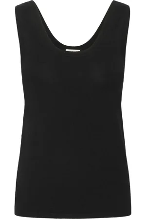 Soaked in Luxury Top, Dame, Sort, XS, Sort Tank Top Slim-Fit Strik