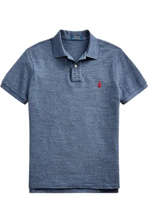 Ralph Lauren Top, Herre, Blå, XS, Blå Polo Shirt med Rødt Pony Logo