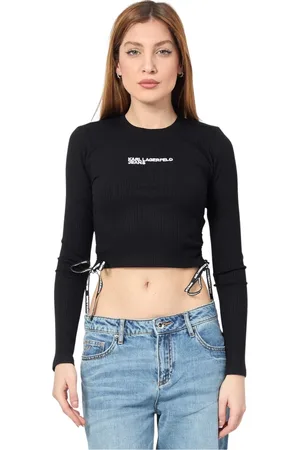 Karl Lagerfeld Top, Dame, Sort, L, T-shirts og Polos Sort