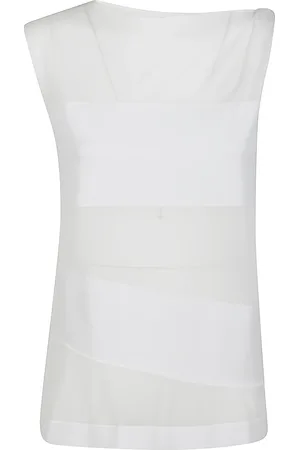 LIVIANA CONTI Top, Dame, Hvid, M, Hvid Gennemsigtig Sweater
