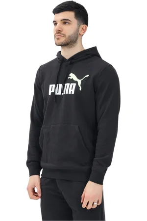PUMA Sweathshirts & Hoodies, Herre, Sort, L, Uld, Sort hættetrøje Essentials tofarvet herre