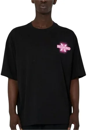 John Richmond Top, Herre, Sort, S, Bomuld, Casual T-shirt