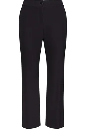 Elena Miro Bukser, Dame, Sort, XL, Cropped tekniske bukser med franske lommer