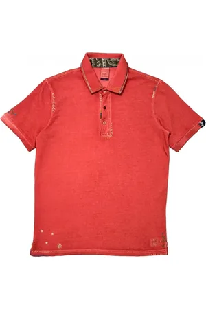 BOB der Bär Top, Herre, Rød, L, Bomuld, Rød kortærmet broderet poloshirt