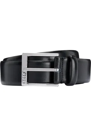 HUGO BOSS Tilbehør, Herre, Sort, 95 CM, Læder, Elegant læderbælte