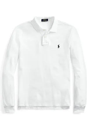 Ralph Lauren Top, Herre, Hvid, 2XL, Afslappet T-shirt til mænd