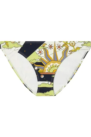 Tory Burch Badetøj, Dame, Flerfarvet, L, Nylon, Mønstret Bikini Underdel Klassisk Snit