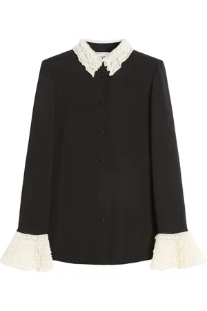 VALENTINO GARAVANI Bluser & Skjorter, Dame, Sort, M, Bomuld, Casual bomuldsskjorte