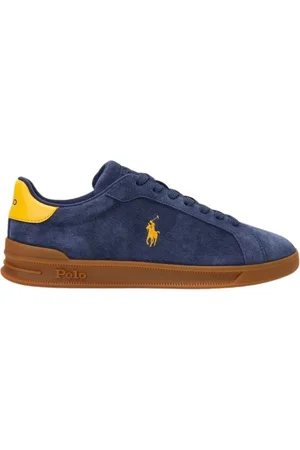 Ralph Lauren Sko, Herre, Blå, 45 EU, Læder, Heritage Court II Sneakers