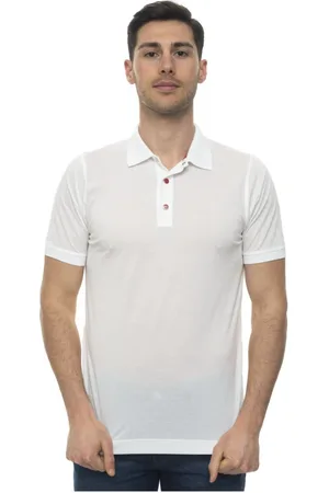 Kiton Top, Herre, Hvid, 2XL, Bomuld, Kortærmet Polo Shirt