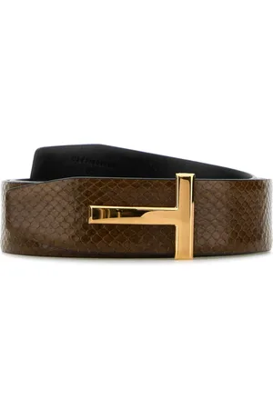 Tom Ford Tilbehør, Herre, Brun, 95 CM, Læder, Vendbar Brunt Læderbælte