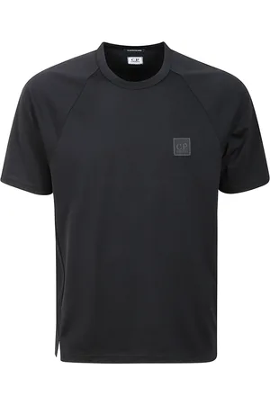 C.P. Company Top, Herre, Sort, S, Bomuld, Logo Bomuld T-shirt Kort Ærme