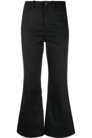 Proenza Schouler Bukser, Dame, Sort, S, Bomuld, Højtaljede Cropped Bukser
